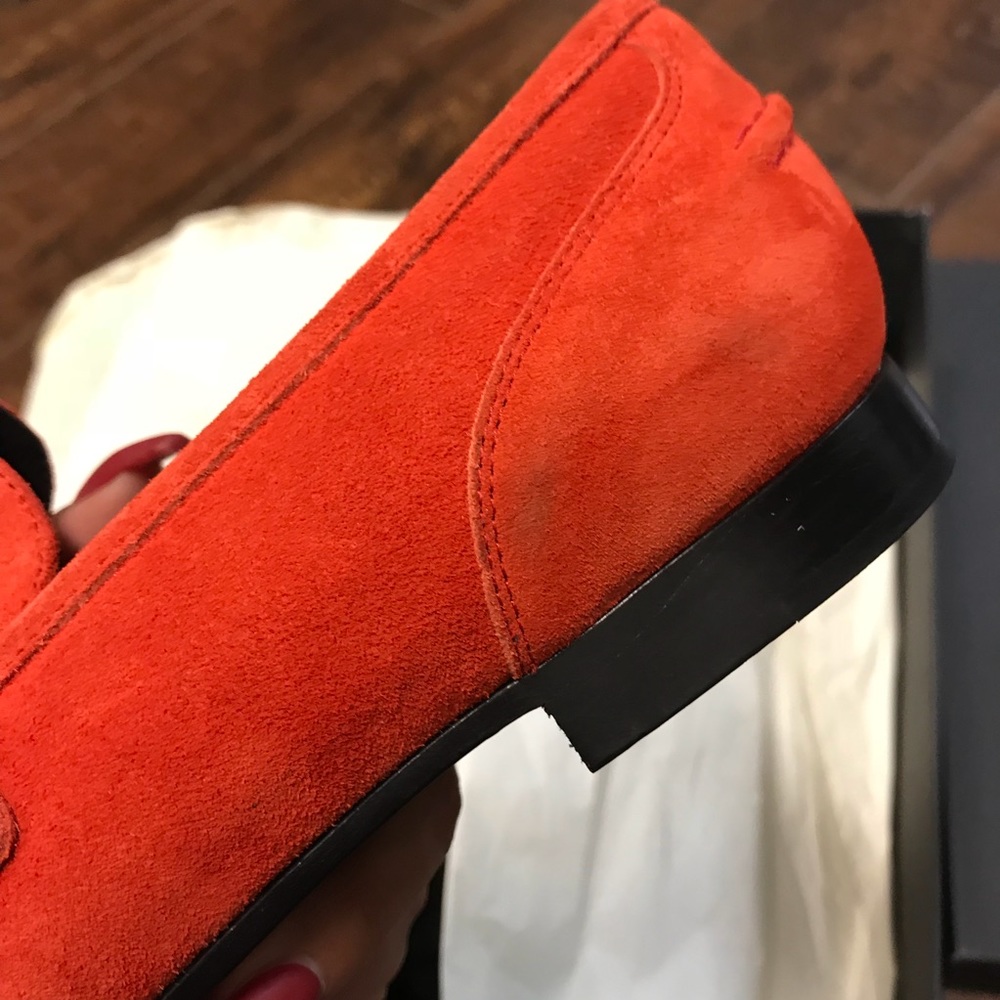 Rag & Bone Cooper Suede Red Loafer Shoes Sz 5-11 - Picture 8 of 8